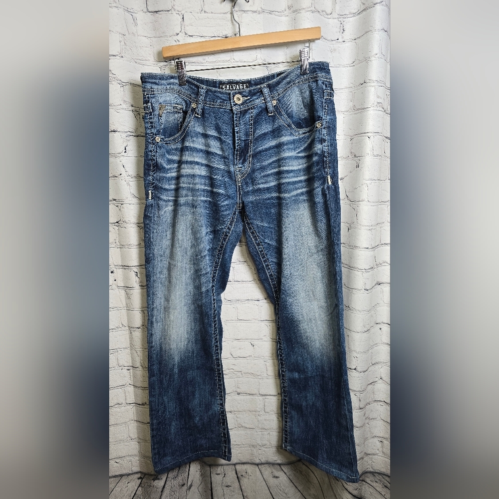 Salvage Men's Mayhem Boot Regulat Fit Jean Size 36R‎ - Altered